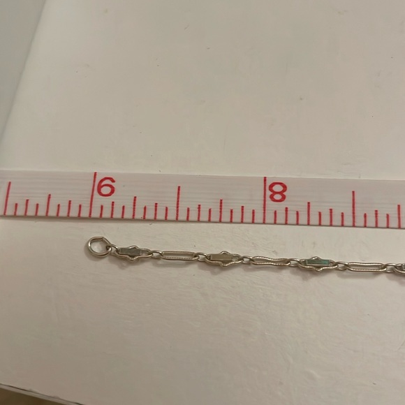 Vintage Sterling link anklet - Picture 2 of 4